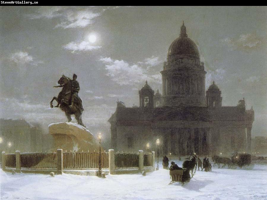 Vasily Surikov Monument to Peter the Great on Senate Squar in St.Petersburg
